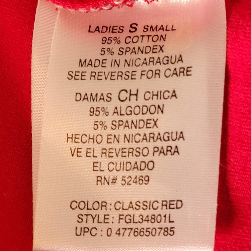 Faded Glory Red Long Sleeve Stretch Tee Shirt – Size Small - Picture 4 of 5